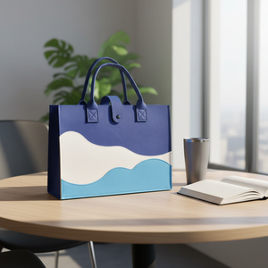 Borsa Tote Multicolore con Design a Punta, Fornitura Diretta dalla Fabbrica, Borse Regalo per lo Shopping, Borsa in Feltro da Donna - Product Image 1