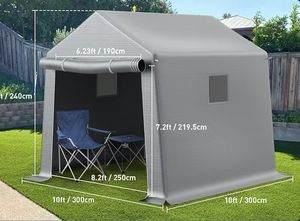 Auvent et abri de voiture personnalisés en PE écologique, épaisseur 1-3/8 pouces, avec structure en acier traité thermiquement pour garages - Product Image 6