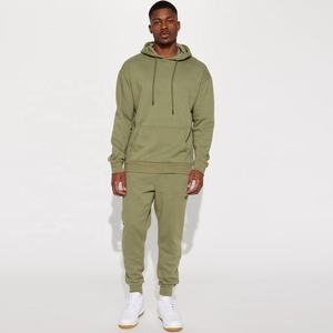 Survêtements de sport pour hommes vierges de marque biologique lourde 100% coton formation Jogging porter deux pièces ensemble survêtements hommes - Product Image 2