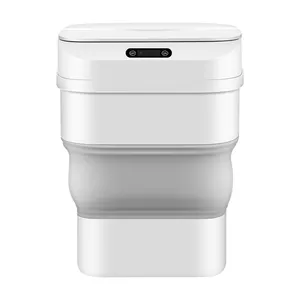 17.5L Smart Sensor Folding Trash Can High Quality Induction Trash Bin For Bathroom Toilet Kitchen Waste Storage