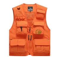 Gilet de pêche en maille respirante pour hommes, multi-poches, randonnée en plein air, camping, photographie, gilet tactique utilitaire, kaki, séchage rapide pour le sport