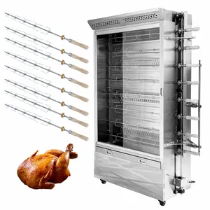 Automatic Rotary Vertical Gas Rotisserie Chicken Roaster Oven Grill Machine