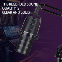 Microphone à condensateur cardioïde sans fil avec surveillance en temps réel, USB professionnel pour le streaming, le podcasting et l'enregistrement vocal