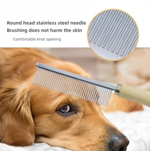 Productos para mascotas más vendidos, peine para mascotas de doble cara de acero inoxidable para perros y gatos, peine para pulgas, cepillo, peine para el cuidado de mascotas - Product Image 4