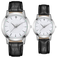 WJ-10220 Fabrik Direkt verkauf Großhandel Liebhaber Armbanduhr Minimalist Diamond Simple Yiwu Leder Quarz Paar Uhren