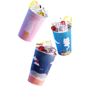 Tazza per Caffè Freddo Grande Capacità 470ml in Alluminio con Cambio di Temperatura e Colore - Product Image 1