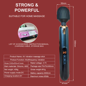 Nuevo Masajeador Corporal Mágico Recargable de 10 Velocidades OEM, Vibrador, Varita Sexy, Juguete Sexual AV, Masturbadores - Product Image 4