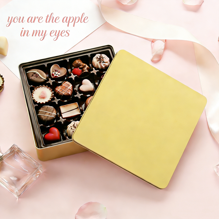 Luxury Square Chocolate Tin Box 19