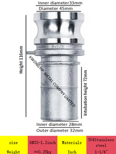 304 Stainless Steel <b>Quick</b> <b>Connector</b> Type E Male Pipe Fitting, Lever-Type ABCDEF Snap-In <b>Quick</b> Joint - Product Image 4