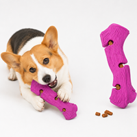 Jouet pour chien en caoutchouc de couleur personnalisée, non toxique, en forme de branche, avec texture naturelle pour la mastication quotidienne