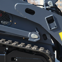 Mini-chargeuse compacte certifiée EPA avec moteur Kubota 17,2 kW, chargeuse sur chenilles compacte avec garantie d'un an pour la construction agricole
