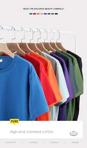 T-shirts personnalisés en gros, t-shirts vierges unisexes à manches courtes, conception de logo OEM, 100 % coton, décontractés, unis - Product Image 3