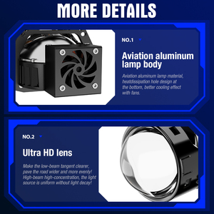 Haojunchi pour LP37 12V 180W 50000LM 6500K IP68 Nouveau Mini Projecteur de Phare LED Super Lumineux Adaptation Universelle Forme d'Ampoule H4 <span class=keywords><strong>1</strong></span> - Product Image 5