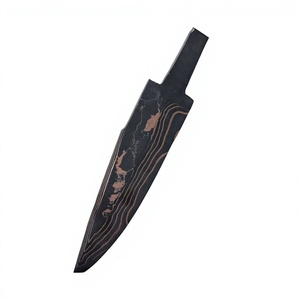 Cuchillo de Acero Damasco Hecho a Mano por Ahmad Fabric, Hoja de Acero Forjada Personalizada de 9-12 Pulgadas con Mango de Acero, para Cocina y Actividades al Aire Libre - Product Image 1
