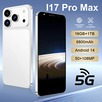 Nouveauté I17 Pro Max Version Globale 16+1TB CDMA 4G 5G Android Deca Core Écran LED Grand Format Smartphone Anglais