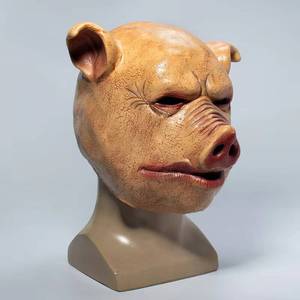 Máscara de Látex Ecológica de Cabeza de Cerdo de Terror para Disfraz de Mascarada, Cosplay de Animal, Cara Completa, con Logotipo Personalizado, para Fiesta de Halloween 2026 - Product Image 5