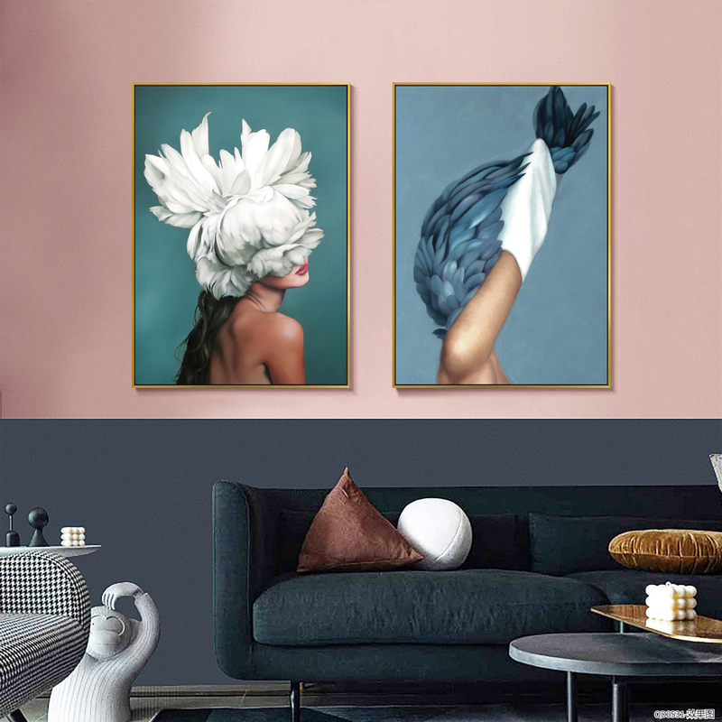 Portraits Living Room Printed Cartoon Wall