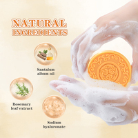 Marque privée Savon au bois de santal Huile d'amande douce Hyaluronate de sodium Beurre de karité Savon à l'huile de bois de santal végétalien Chine