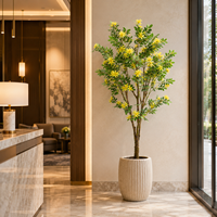 Arbre artificiel Cassia Surattensis 160 cm, plante fleurie artificielle en PE, écologique, résistant aux UV, haute qualité, OEM, pour intérieur