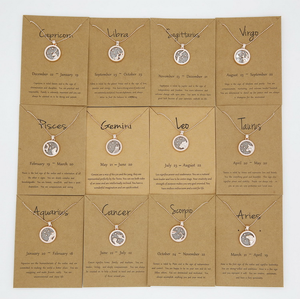 Collier pendentif <span class=keywords><strong>horoscope</strong></span> zodiaque 12 plaqué or pour femme cadeau d'anniversaire chanceux lien classique pour fiançailles accessoire à la mode - Product Image 1