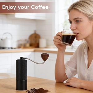 40 Levels Adjusted Pour Over Travelling Classic Glass <b>Coffee</b> Mill Hand Crank Portable Manual <b>Coffee</b> <b>Grinder</b> with Glass Base - Product Image 3