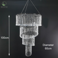 Rideau de perles de cristal acrylique pour mariage Plafond suspendu Hôtel Salle de banquet Décoration de scène Décorations de plafond de mariage