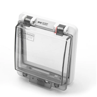 Boîtier électronique transparent ignifuge IP67 à 4 voies PWH-4P 100 x 85 x 30 mm avec couvercle de fenêtre étanche en PC