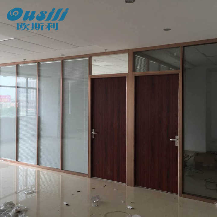Modular Open Office Partition System - Quick Assembly Aluminum & Glass Soundproof Divider