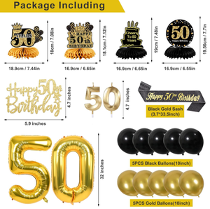 Guirnalda de Banderines para Fiesta de <span class=keywords><strong>Cumpleaños</strong></span> Número 50/<span class=keywords><strong>55</strong></span>, Decoración Colgante, Globos de Papel de Aluminio del 0 al 9, Centro de Mesa de Panal, Adorno para Pastel, Suministros para Fiestas - Product Image 5