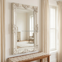 Miroir sur pied de luxe vintage français pour chambre à coucher, miroir de maquillage décoratif, miroir baroque orné pour mariage, vente en gros