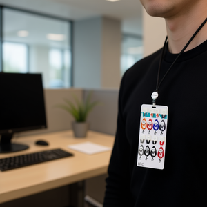 Cordino Personalizzato Ilan 45Cm con Porta Badge per Carta d'Identità - Product Image 2