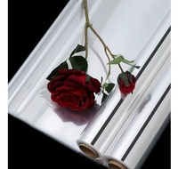 Papier de soie OPP anti-poussière pour emballage floral, doublure transparente pour bouquets, cellophane