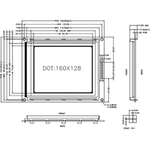 โมดูลการแสดงผล LCD แบบกราฟิก160x128ขนาด4.5นิ้ว160x * 128หน้า<span class=keywords><strong>จอ</strong></span>มีอินเทอร์เฟซแบบขนาน RA6963สำหรับตัวควบคุมในอุตสาหกรรม - Product Image 5
