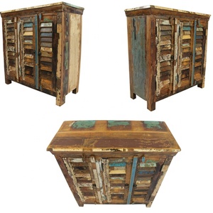 Di recupero Credenza <span class=keywords><strong>Armadio</strong></span> In Legno D'epoca <span class=keywords><strong>3</strong></span> Louvered Porta <span class=keywords><strong>Armadio</strong></span> Di Stoccaggio - Product Image 3