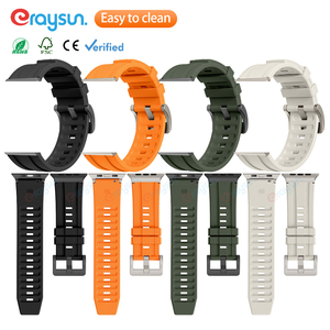 Eraysun-<span class=keywords><strong>Correa</strong></span> de silicona suave HNBR para <span class=keywords><strong>Apple</strong></span> <span class=keywords><strong>Watch</strong></span>, hebilla de conectores de <span class=keywords><strong>titanio</strong></span> de lujo para I <span class=keywords><strong>Watch</strong></span> 10 9 8 7 <span class=keywords><strong>Ultra</strong></span> 2 1 42/44/45/49mm - Product Image 1
