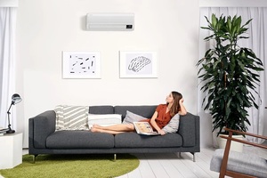 Hersense 30000BTU R32 Variable Frequency Cooling Heating Split Type Wall Mounted Gas Air Conditioner Household <b>Dehumidifier</b> Fixe - Product Image 5