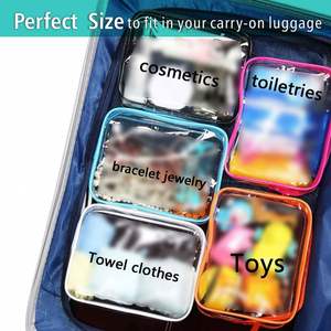 Bolsa de Maquillaje Personalizable, Impermeable, de PVC Transparente, para Cosméticos y Juguetes, Bolsa de Aseo Transparente para Viajes, Aprobada por la TSA, para Mujeres y Hombres - Product Image 3