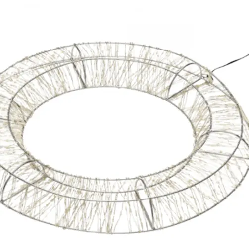 Éclairage extérieur noël xxl led couronne métallique 1000 led fil de cuivre guirlande lumineuse