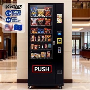 Máquina Expendedora Personalizable de Aperitivos y Bebidas con Lector de Tarjetas y Código QR para Pagos, Botellas de Refresco y Fideos Instantáneos - Product Image 1