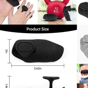 Ejercitador de agarre de mano de 3.62in x 2in, protector de palma antideslizante de goma, entrenador de dedos para adultos, fitness, levantamiento de pesas - Product Image 4