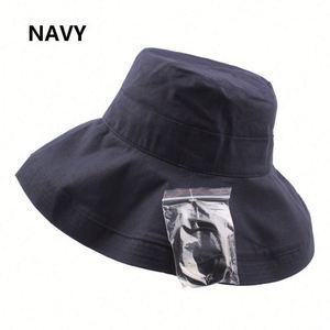 Chapeau de soleil à large bord personnalisé, modèle 0318, imprimé sérigraphié, pour femme, anti-UV, idéal pour la plage, le printemps et l'automne, vente en gros - Product Image 4