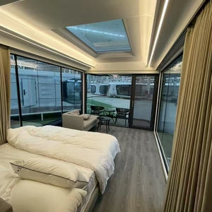 Impermeabile minuscolo spazio capsula camera da letto durevole struttura in acciaio solare Villa casa fatta contenitore per edificio per uffici Knockdown Design - Product Image 5