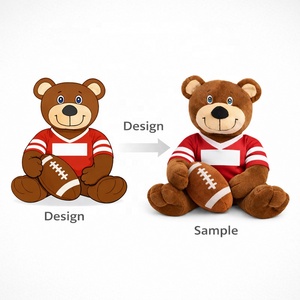 Juguetes de Peluche Deportivos Personalizados, Oso de Peluche de Fútbol Americano, Estilo <span class=keywords><strong>NFL</strong></span>, Fabricante de Peluches Promocionales Personalizados - Product Image 2