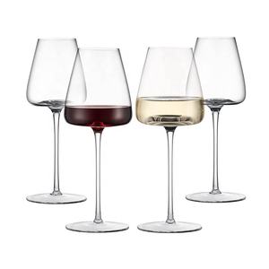 Verres à vin de <span class=keywords><strong>Bordeaux</strong></span> de forme unique, fond ondulé, cristal soufflé à la main, style italien, verres à vin rouge de Bourgogne en cristal - Product Image 1