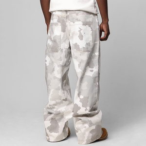 بناطيل مموهة بنطلون كلاسيكي مطبوع حسب الطلب فضفاض عالي الخصر بنطلون وسراويل للرجال مضادة للتجاعيد - Product Image 2