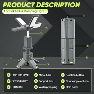 <b>Rechargeable</b> Work Shoplight Job 12000mAh Lithium Battery Cordless <b>LED</b> Work Camping Light with Telescoping Tripod - Product Image 2