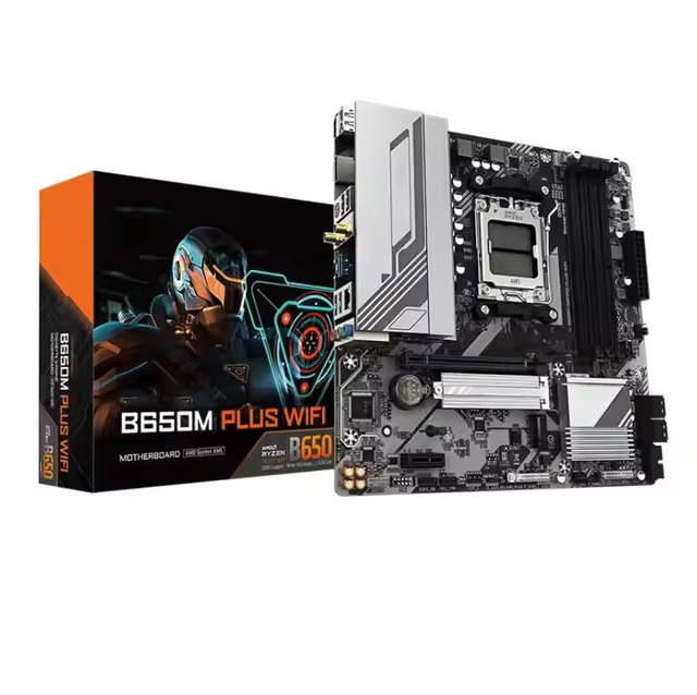 New Gigabyte B650m Game Desktop Board with WiFi PCIe4.0 M2 Slot SATA DDR5 Memory 128GB AMD 7000 CPU