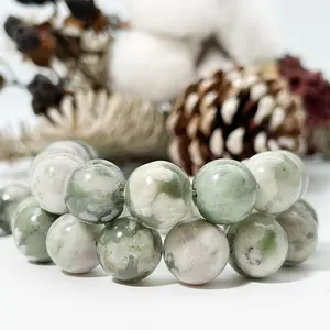 Groothandel Vrede Jade Voor Sieraden Maken Diy Handgemaakte Ambachten Natuurlijke Glad Vrede Jade Edelsteen Losse Kralen