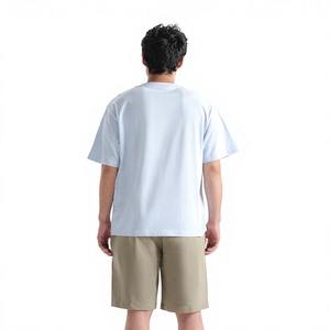 เสื้อยืดผู้ชายไซส์ใหญ่ สีฟ้าอ่อน ผ้าฝ้าย 100% ระบายอากาศได้ดี คอกลม แขนสั้น สีพื้น ใส่สบาย สไตล์ลำลอง ผ้าเจอร์ซีย์ถัก - Product Image 2