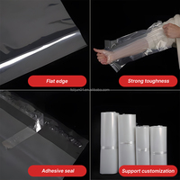Sacs plats en plastique PE transparent biodégradable personnalisés, imprimés, de grande taille, pour le stockage de la poussière, l'emballage de poupées, les sacs d'emballage pour vêtements